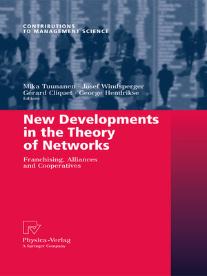 cover image of New Developments in the Theory of Networks
